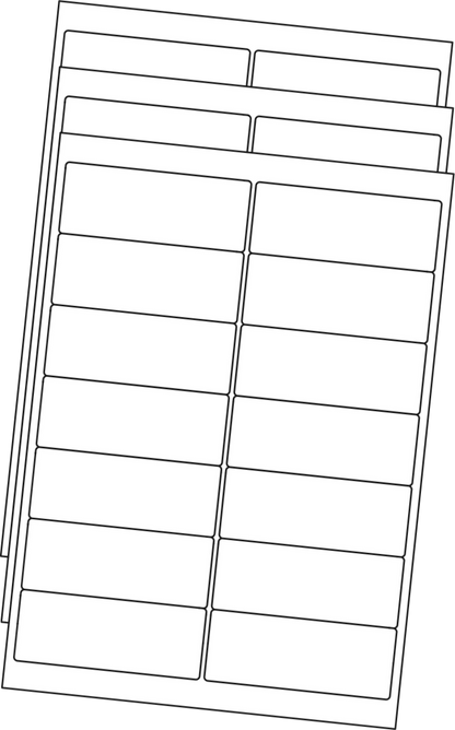 Allmark A4 Laser Border14UP 99.1x38.1mm Matt White Permanent, 100 Sheets Per Box/8 Boxes Per Carton — Carton (8 boxes)