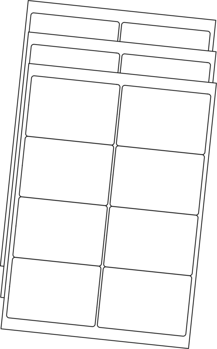 Allmark A4 Laser Border 8UP 99.1x67.7mm Matt White Permanent, 100 Sheets Per Box/8 Boxes Per Carton — Carton (8 boxes)