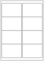 Allmark A4 Laser Border 8UP 99.1x67.7mm Matt White Permanent, 100 Sheets Per Box/8 Boxes Per Carton
