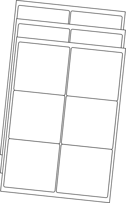 Allmark A4 Laser Border 6UP 99.1x93.1mm Matt White Permanent, 100 Sheets Per Box/8 Boxes Per Carton — Carton (8 boxes)