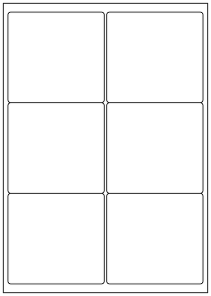 Allmark A4 Laser Border 6UP 99.1x93.1mm Matt White Permanent, 100 Sheets Per Box/8 Boxes Per Carton