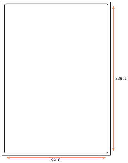 Allmark A4 Laser Border 1UP 199.6x289.1mm Matt White Permanent, 100 Sheets Per Box/8 Boxes Per Carton