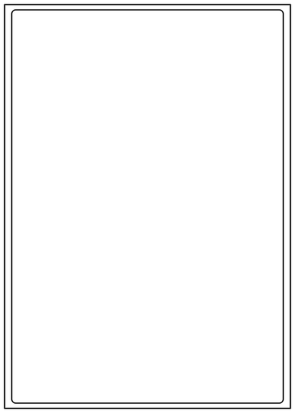 Allmark A4 Laser Border 1UP 199.6x289.1mm Matt White Permanent, 100 Sheets Per Box/8 Boxes Per Carton