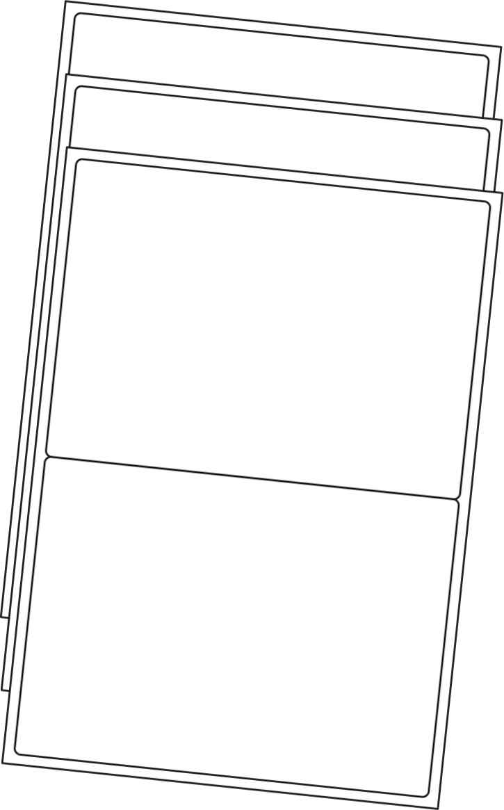 Allmark A4 Laser Border 2UP 199.6x143.5mm Matt White Permanent, 100 Sheets Per Box/8 Boxes Per Carton — Carton (8 boxes)
