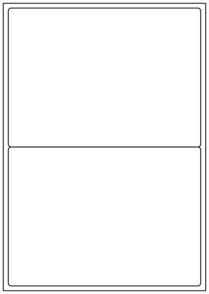 Allmark A4 Laser Border 2UP 199.6x143.5mm Matt White Permanent, 100 Sheets Per Box/8 Boxes Per Carton