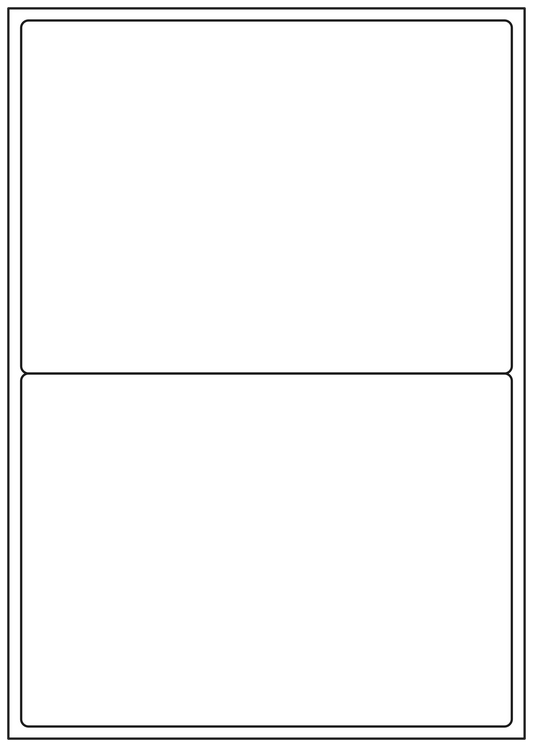 Allmark A4 Laser Border 2UP 199.6x143.5mm Matt White Permanent, 100 Sheets Per Box/8 Boxes Per Carton