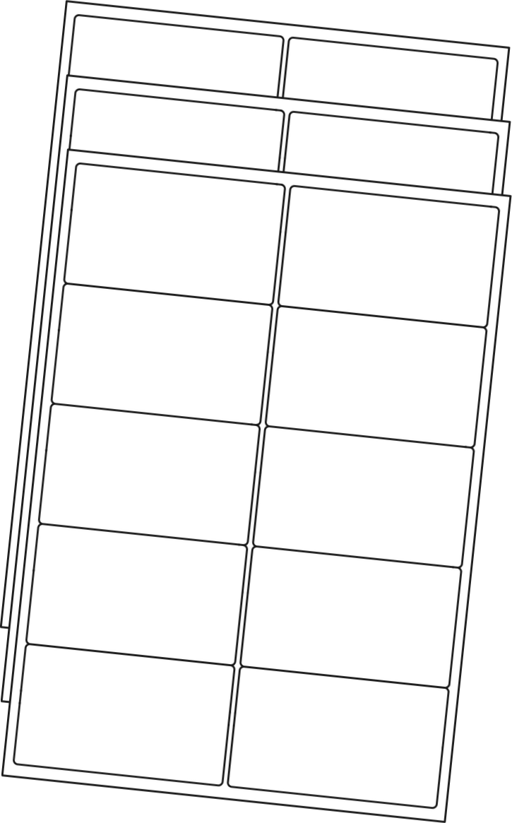 Allmark A4 Laser Border 10UP 99.1x57mm Matt White Permanent, 100 Sheets Per Box/8 Boxes Per Carton — Carton (8 boxes)