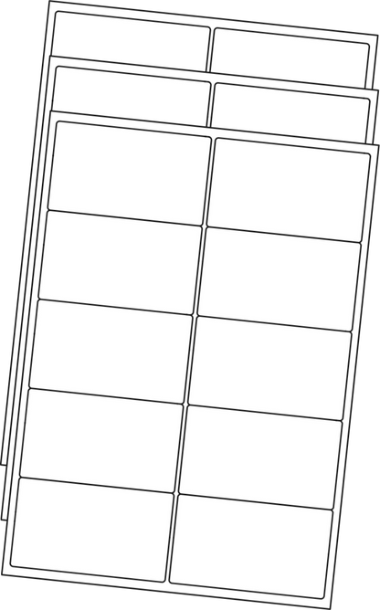 Allmark A4 Laser Border 10UP 99.1x57mm Matt White Permanent, 100 Sheets Per Box/8 Boxes Per Carton — Carton (8 boxes)