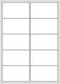 Allmark A4 Laser Border 10UP 99.1x57mm Matt White Permanent, 100 Sheets Per Box/8 Boxes Per Carton