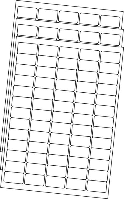 Allmark A4 Laser Border 65UP 38.1x21.1mm Matt White Permanent, 100 Sheets Per Box/8 Boxes Per Carton — Carton (8 boxes)