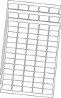 Allmark A4 Laser Border 65UP 38.1x21.1mm Matt White Permanent, 100 Sheets Per Box/8 Boxes Per Carton — Carton (8 boxes)