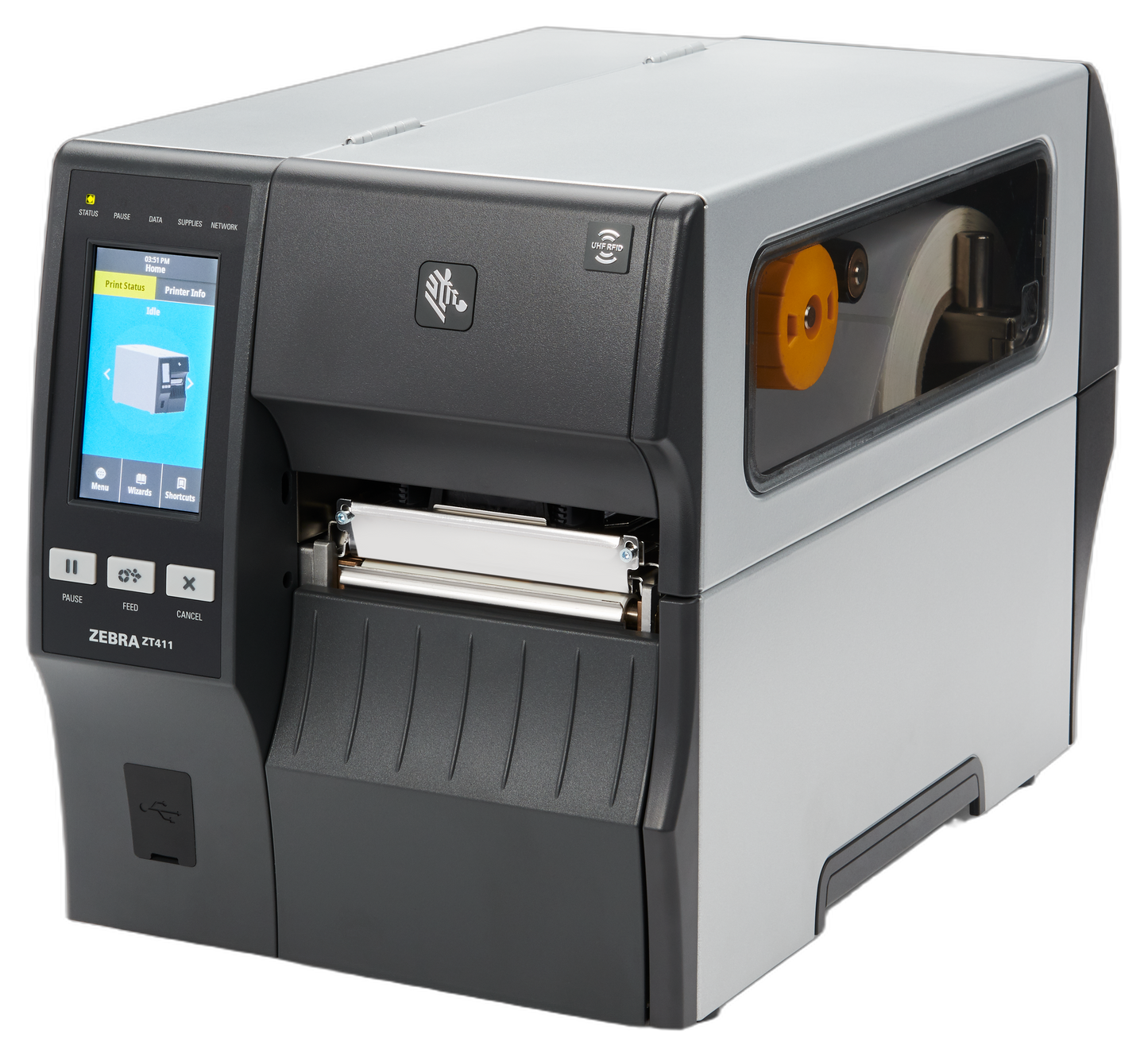 Zebra ZT411 4" 600dpi TT/DT Printer USB/ETH/BT, Peel w/Full Rewind