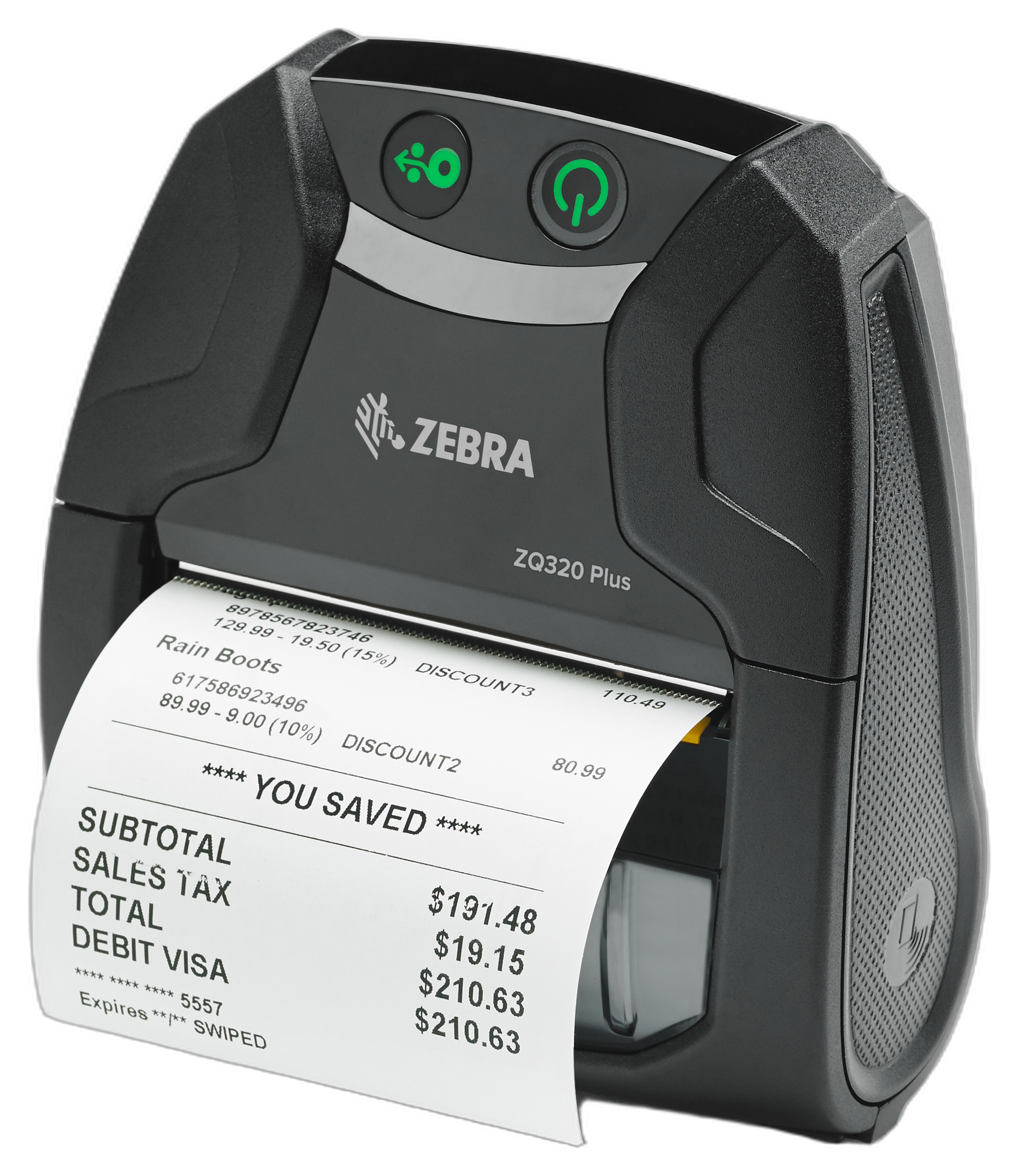 Zebra ZQ320 3" Outdoor Mobile DT Printer BT