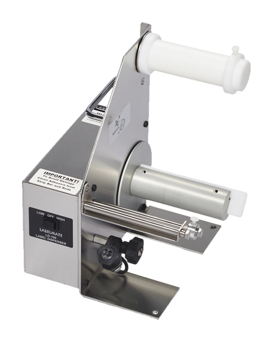 Labelmate LD100RS-SS Label Dispenser, Peel&Rewind 76mm Core, 114mm Max Width, 220mm Max OD