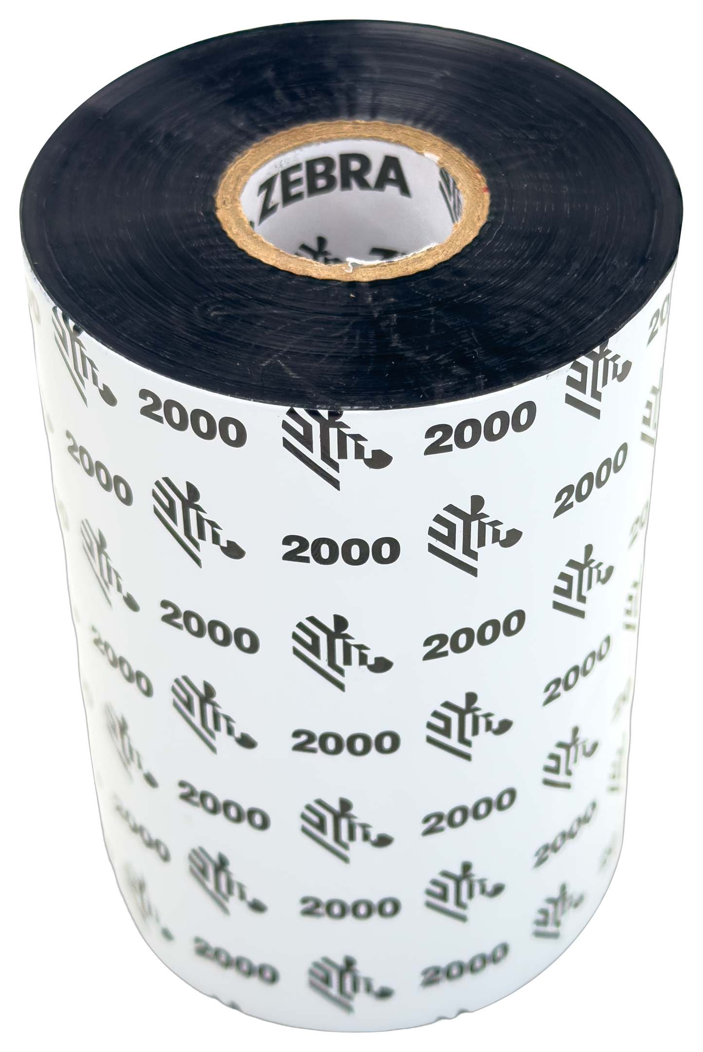 Zebra 2000, Black 110mm x 74m Wax Face Out Flat Head