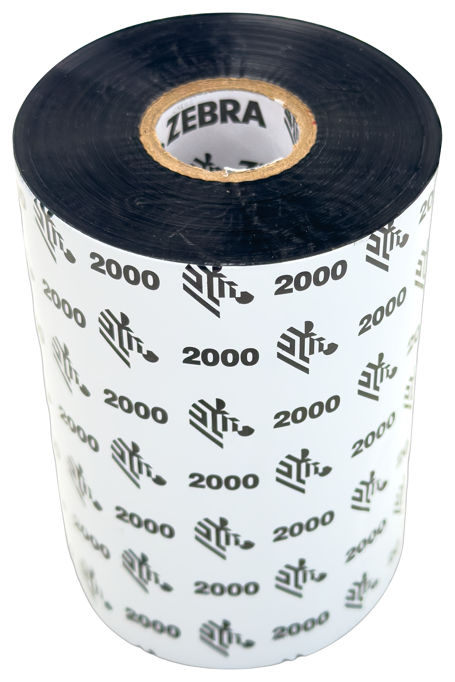 Zebra 2000, Black 110mm x 74m Wax Face Out Flat Head