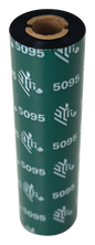 Zebra 5095 Black 110mm x 74m Resin Face Out Flat Head, High Performance