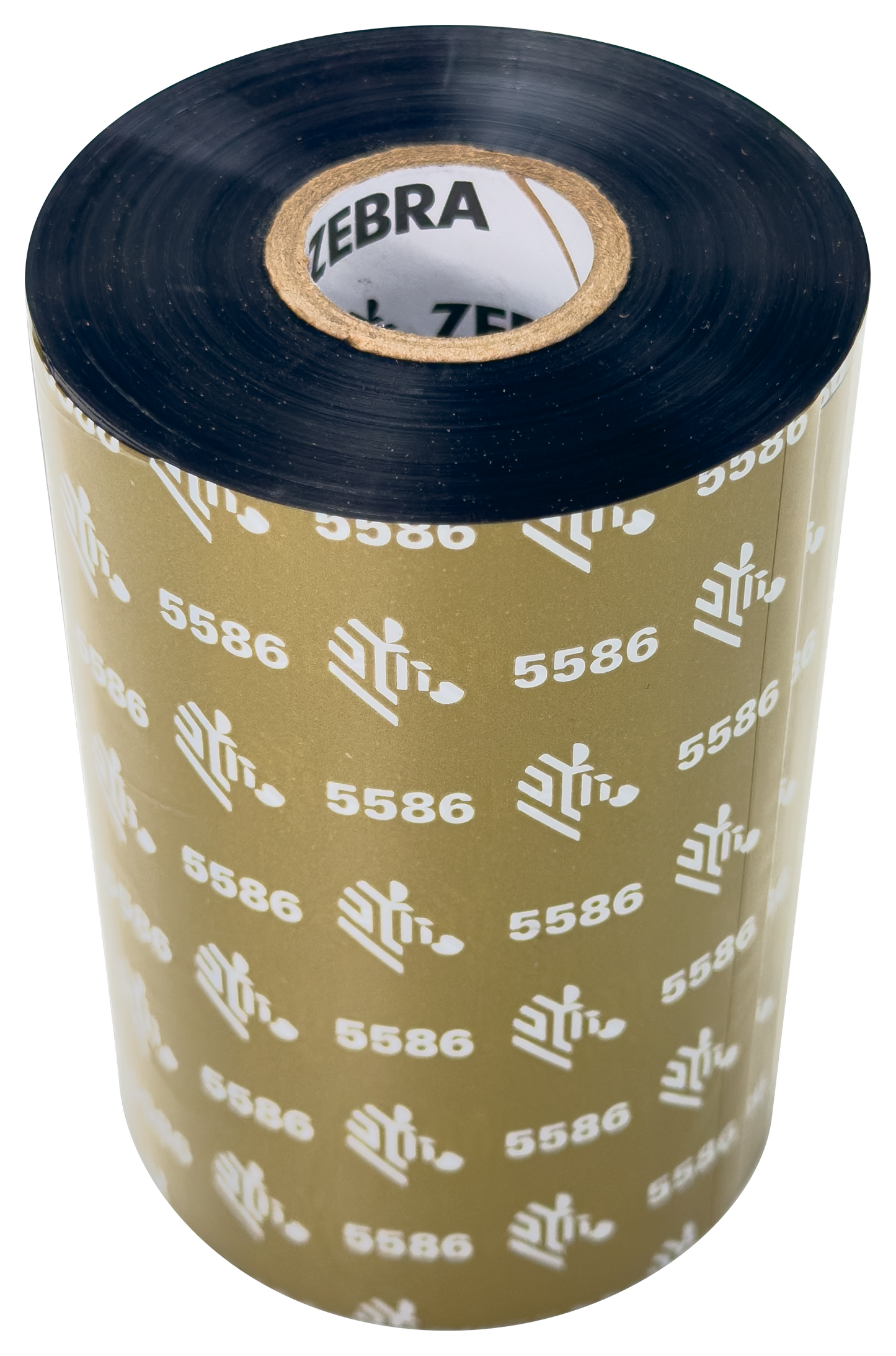 Zebra 5586 Black 110mm x 450m Wax Resin Face Out Flat Head, Premium