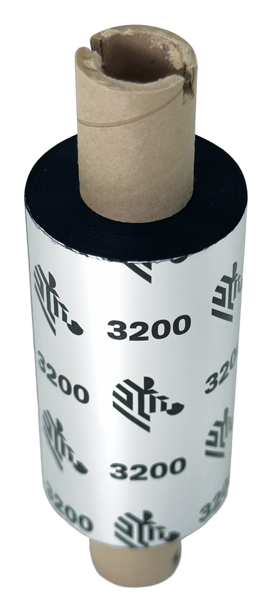 Zebra 2300 Black 110mm x 74m Wax Resin Face Out Flat Head, High-Performance