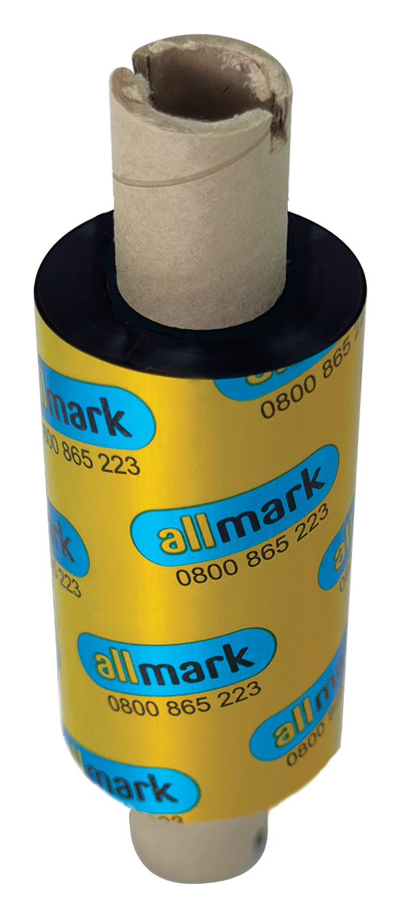Allmark Black 64mm x 74m Resin Face Out Flat Head