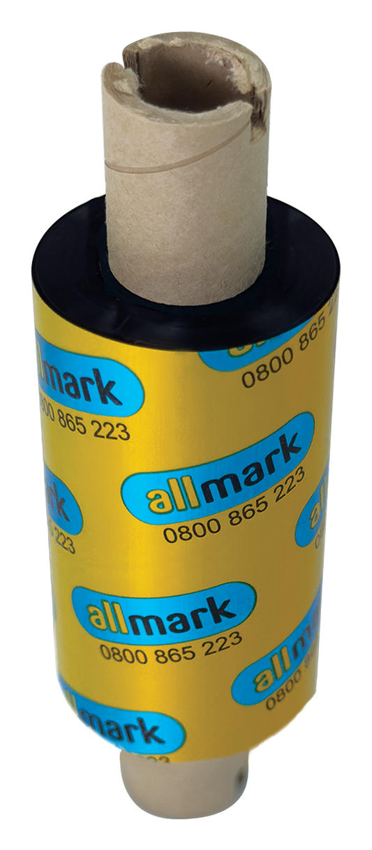 Allmark Black 64mm x 74m Resin Face Out Flat Head