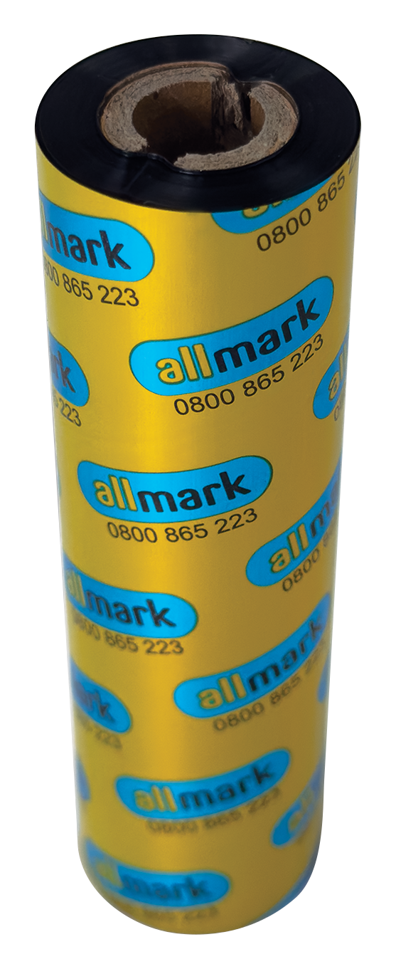 Allmark Black 110mm x 74m Resin Face Out Flat Head