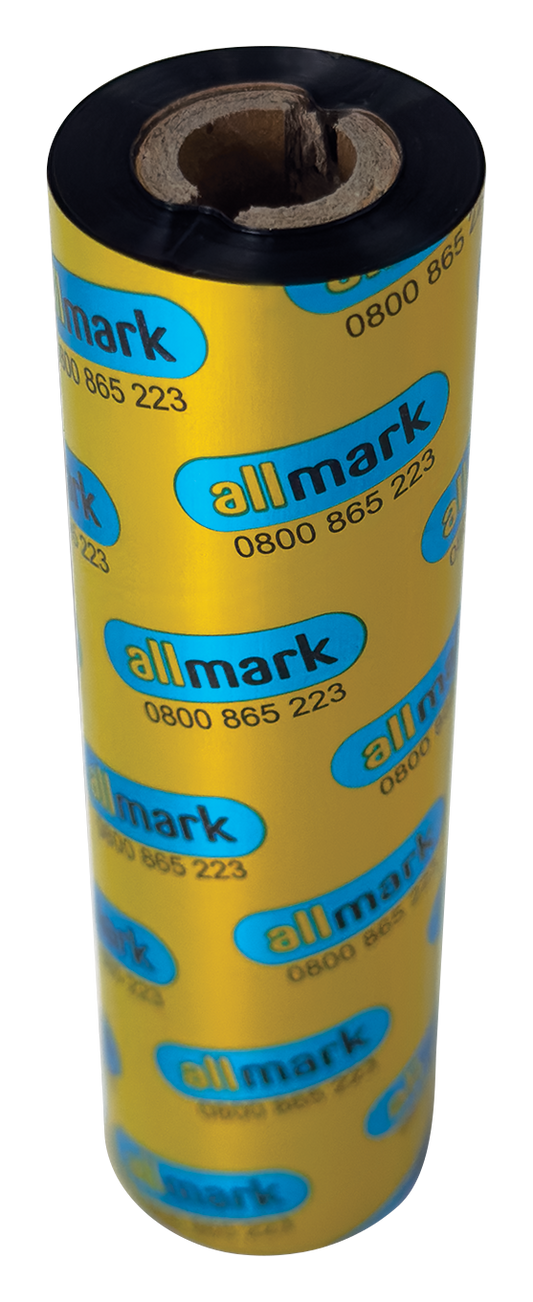 Allmark Black 110mm x 74m Resin Face Out Flat Head