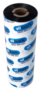 Allmark Black 108mm x 74m Enhanced Wax Face Out Flat Head