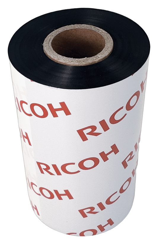 Ricoh B210A Blue 110mm x 300m Wax Resin Face Out Flat Head