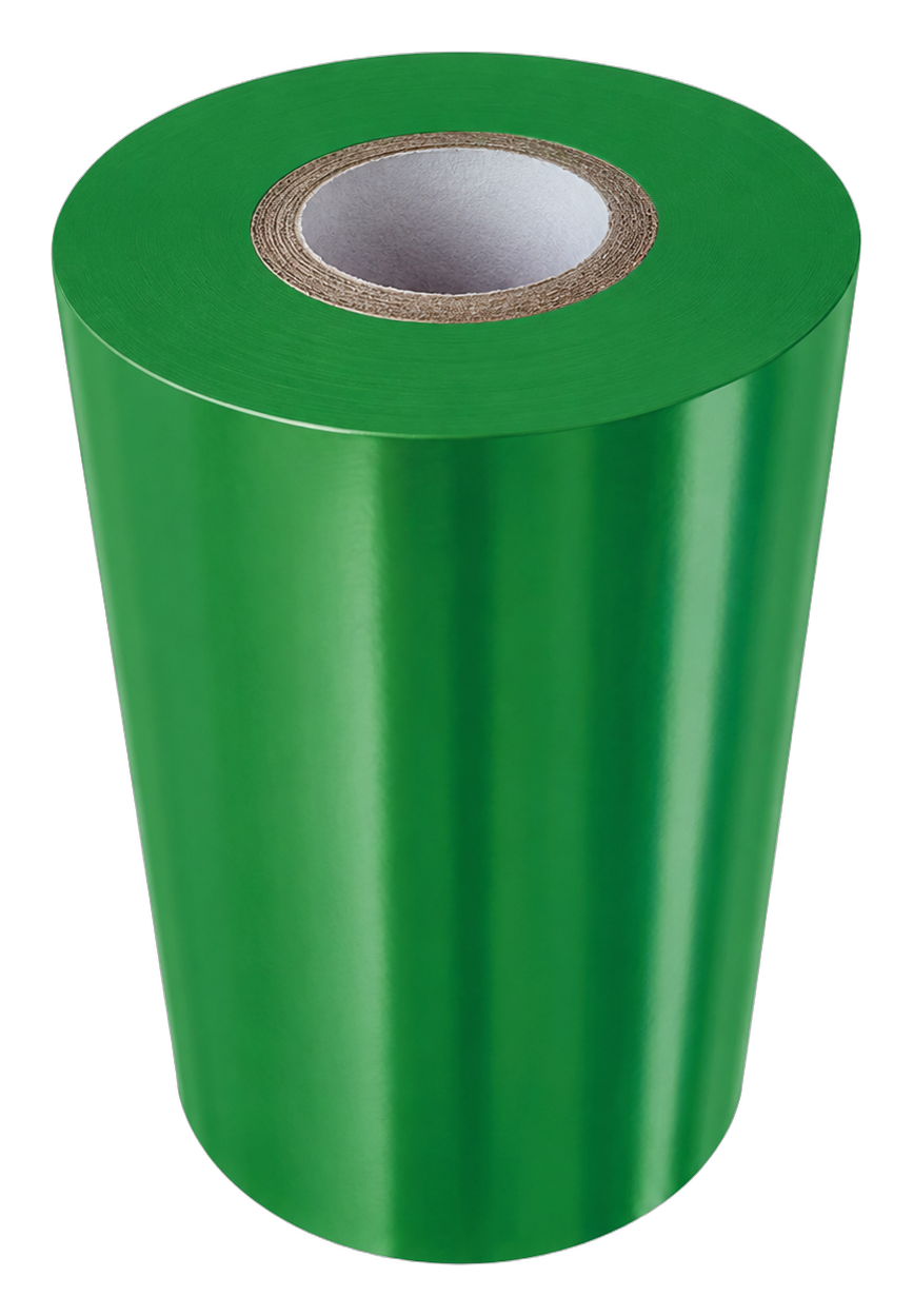TTR K 200 Green 110mm x 450m Wax Resin Face Out Flat Head