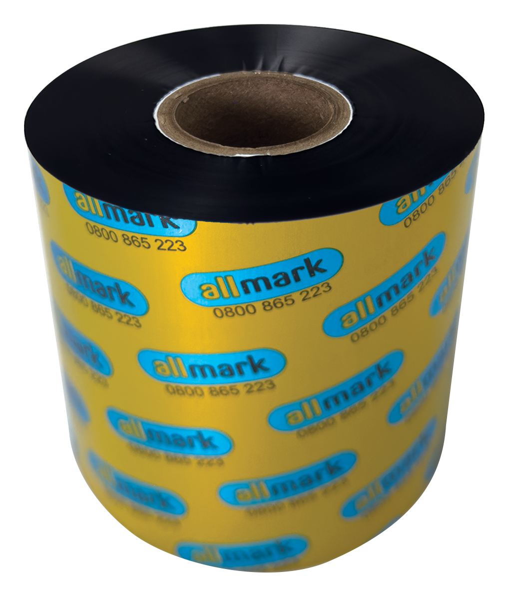 Allmark Black 55mm x 600m Resin Face Out Near Edge