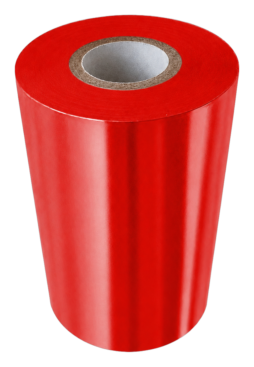 TTR K 200 RED 110mm x 450m Wax Resin Face Out Flat Head