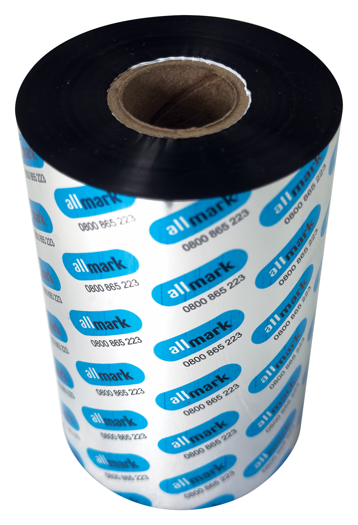 Allmark Black 160MM x 560M Wax Resin Face In Near Edge, Take-up core required