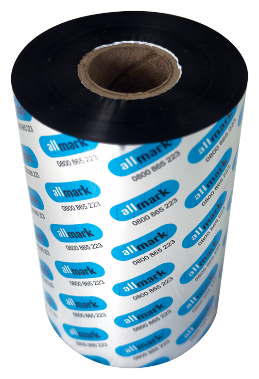Allmark Black 160MM x 560M Wax Resin Face In Near Edge, Take-up core required